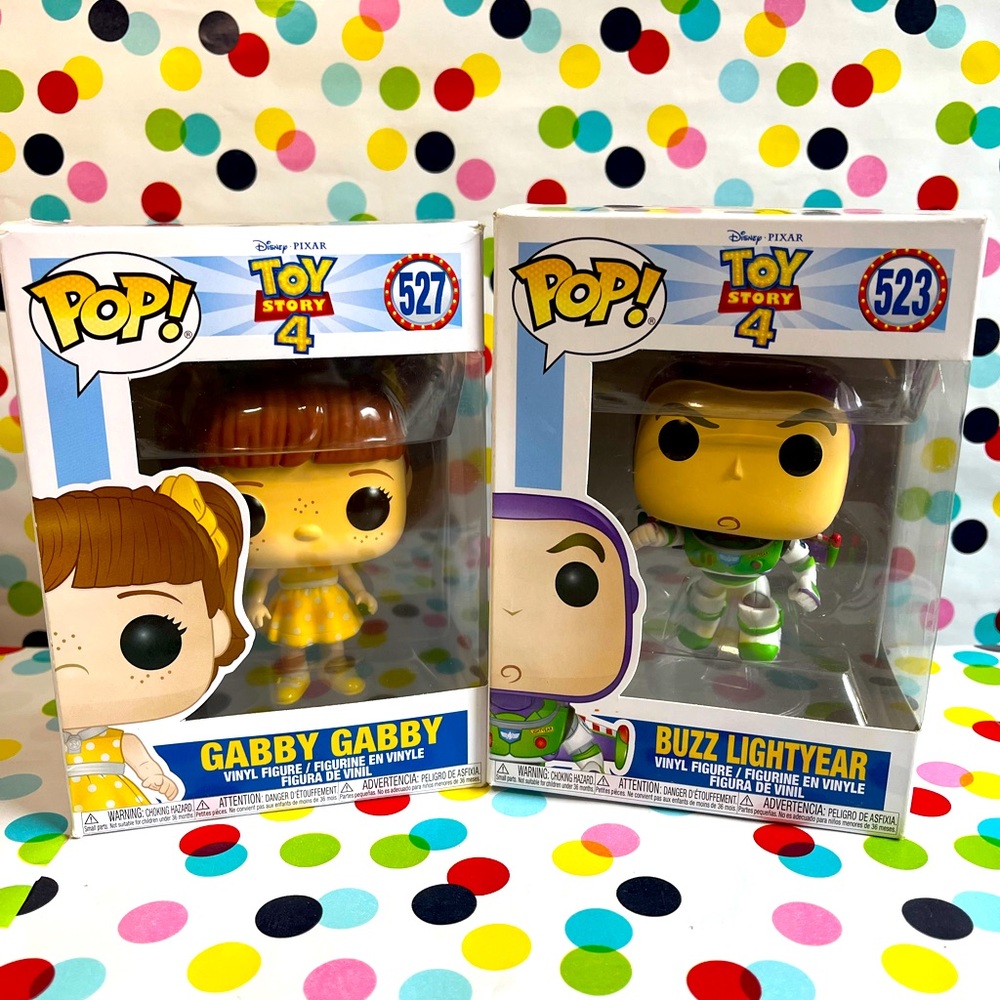 Disney Pixar Funko Pop Bundle Buzz Lightyear (523) & Gabby Gabby (527)